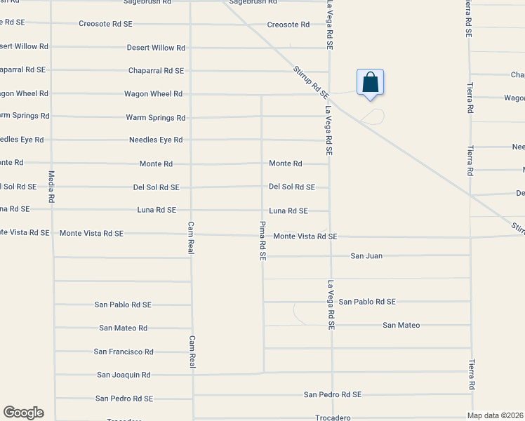 map of restaurants, bars, coffee shops, grocery stores, and more near 8288 Luna Road Southeast in Deming