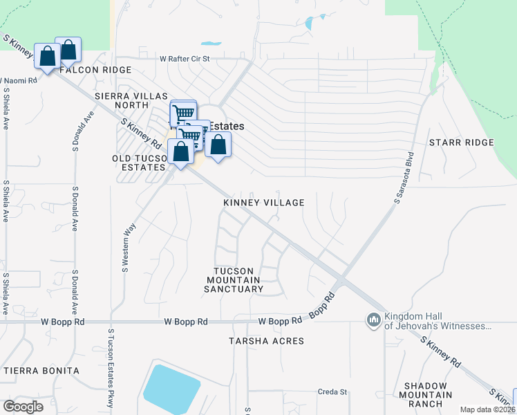 map of restaurants, bars, coffee shops, grocery stores, and more near 5745 West Treasure Point Place in Tucson