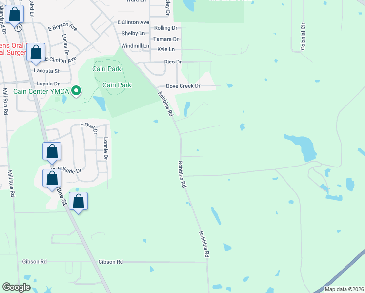map of restaurants, bars, coffee shops, grocery stores, and more near 1401 Robbins Road in Athens