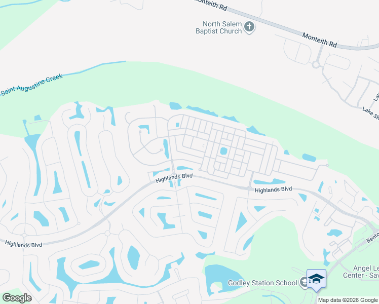 map of restaurants, bars, coffee shops, grocery stores, and more near 34 Central Park Way in Pooler