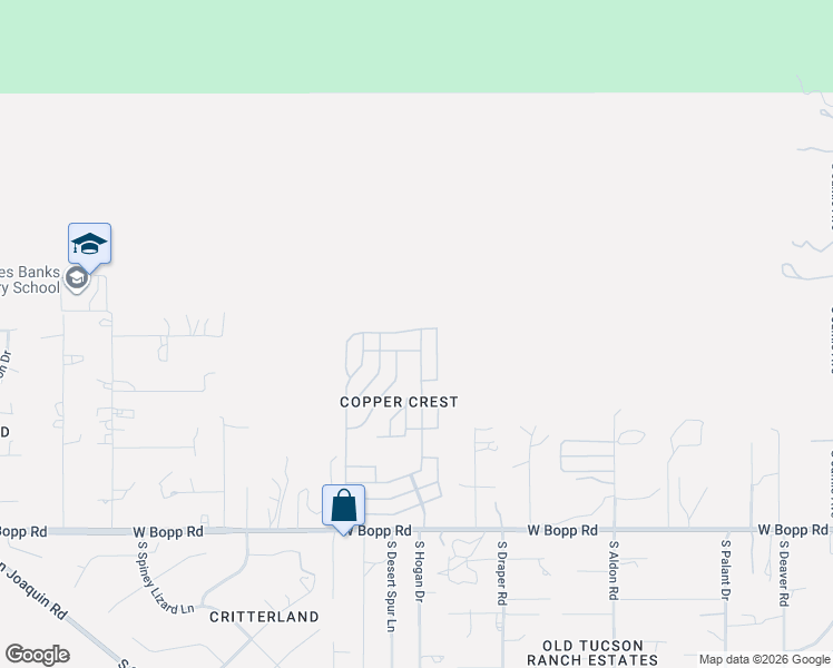 map of restaurants, bars, coffee shops, grocery stores, and more near 3274 South Feldspar Avenue in Tucson