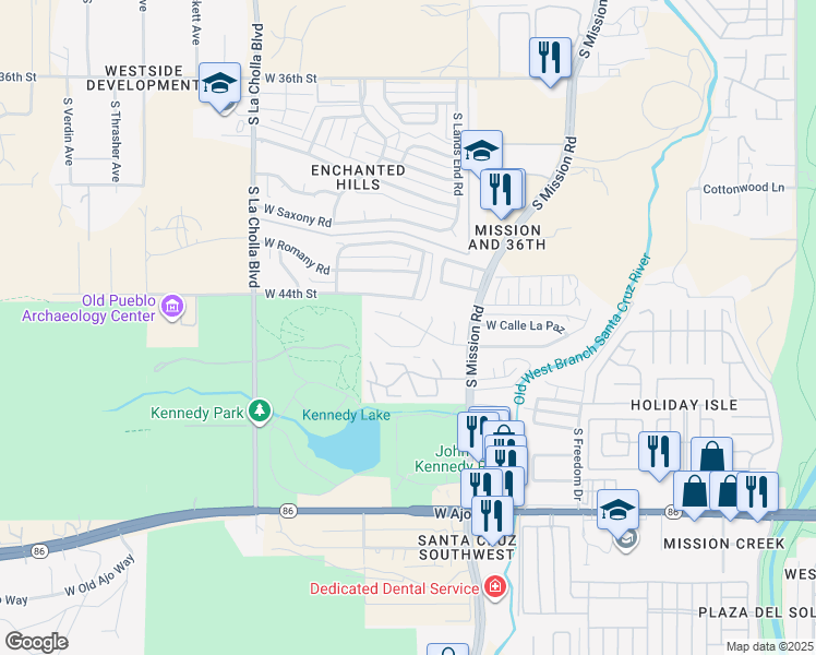 map of restaurants, bars, coffee shops, grocery stores, and more near 1871 West Calle Guadalajara in Tucson