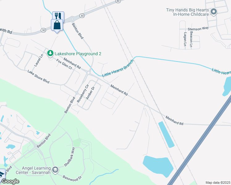 map of restaurants, bars, coffee shops, grocery stores, and more near 6 Millie Court in Port Wentworth