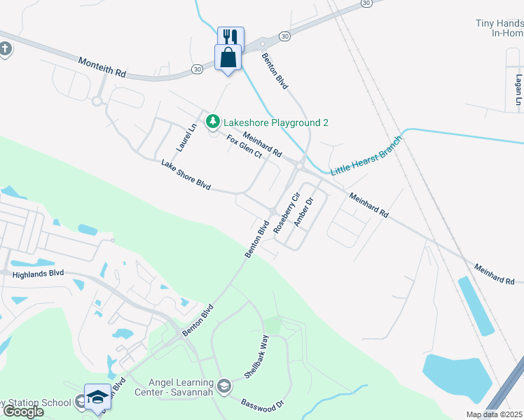 map of restaurants, bars, coffee shops, grocery stores, and more near 38 Brown Thrasher Court in Port Wentworth