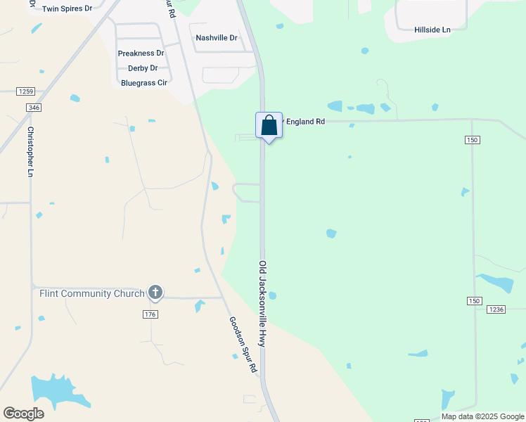 map of restaurants, bars, coffee shops, grocery stores, and more near 20290-20598 Old Jacksonville Highway in Smith County