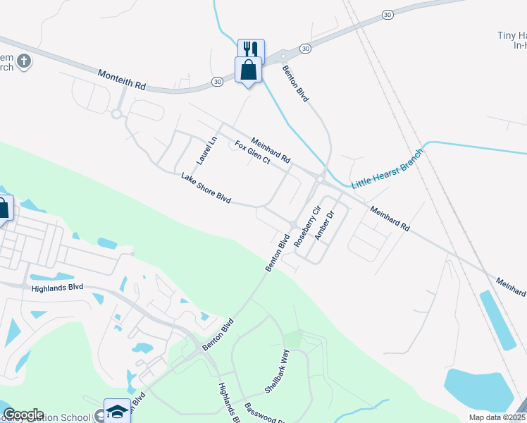 map of restaurants, bars, coffee shops, grocery stores, and more near 1 Red Robin Court in Savannah