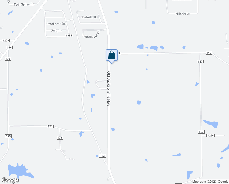 map of restaurants, bars, coffee shops, grocery stores, and more near 20299 FM 2493 in Bullard