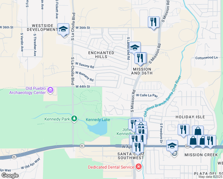 map of restaurants, bars, coffee shops, grocery stores, and more near 1880 West Calle Guadalajara in Tucson