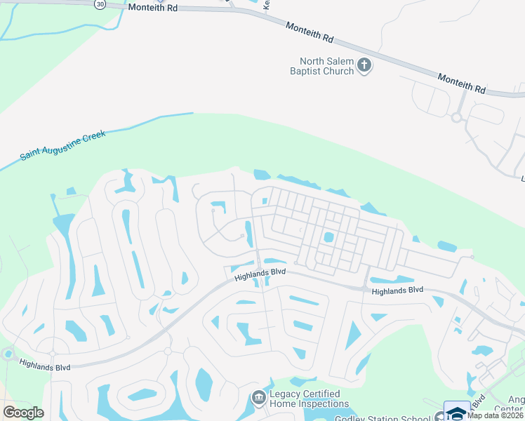 map of restaurants, bars, coffee shops, grocery stores, and more near 86 Bushwood Drive in Pooler