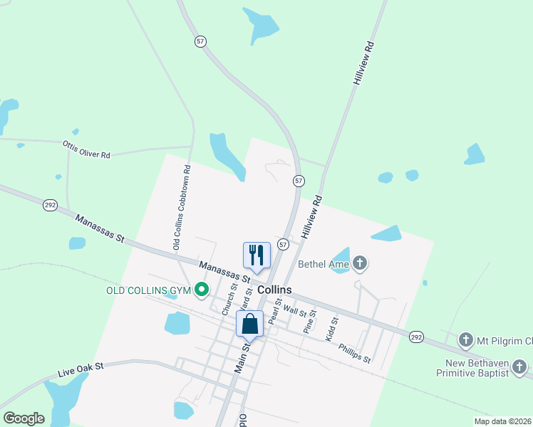 map of restaurants, bars, coffee shops, grocery stores, and more near in Collins