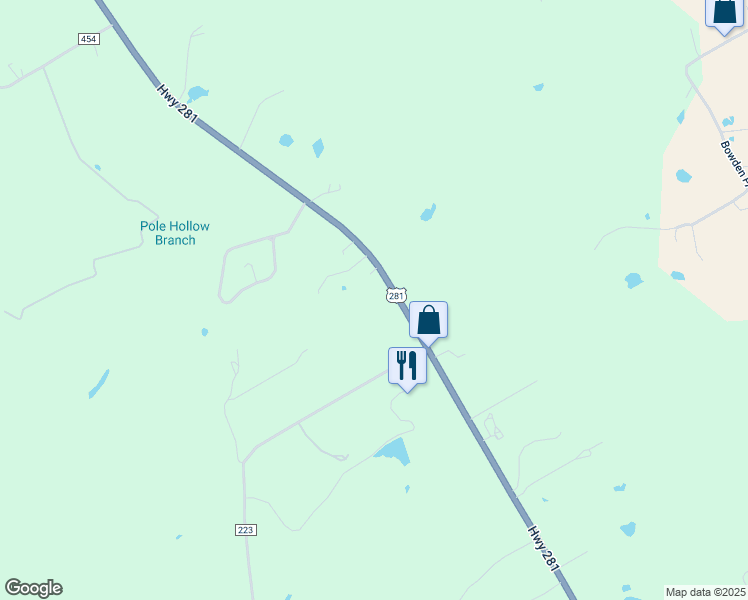 map of restaurants, bars, coffee shops, grocery stores, and more near 4834 U.S. 281 in Stephenville