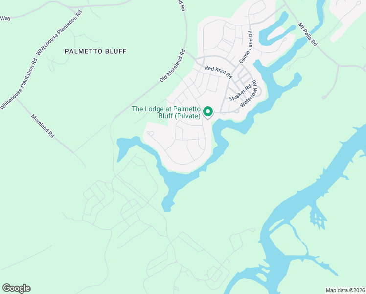 map of restaurants, bars, coffee shops, grocery stores, and more near 159 Squash Blossom Lane in Bluffton