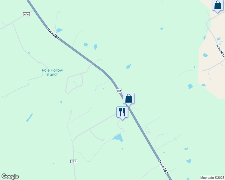 map of restaurants, bars, coffee shops, grocery stores, and more near 4834 U.S. 281 in Stephenville