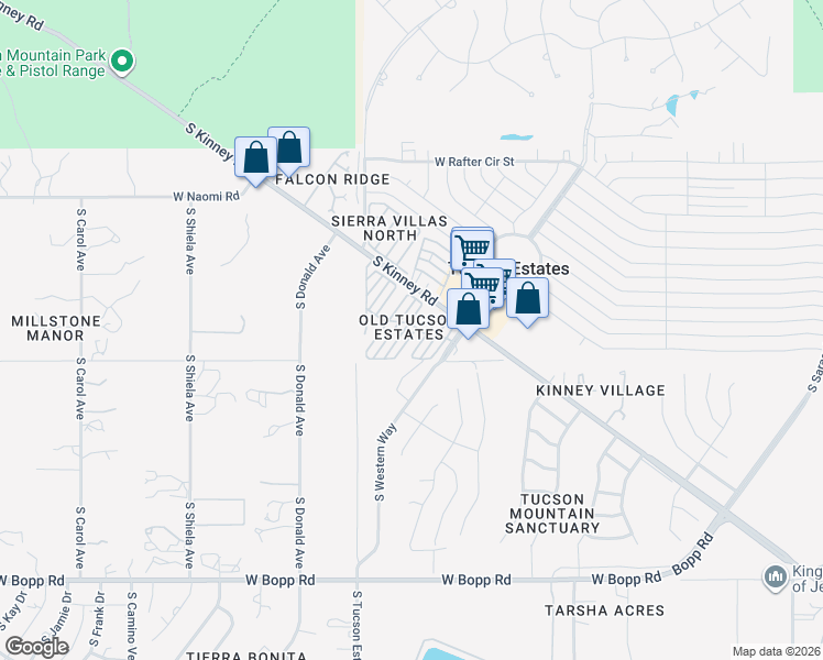 map of restaurants, bars, coffee shops, grocery stores, and more near 81 Desert Sunset in Tucson