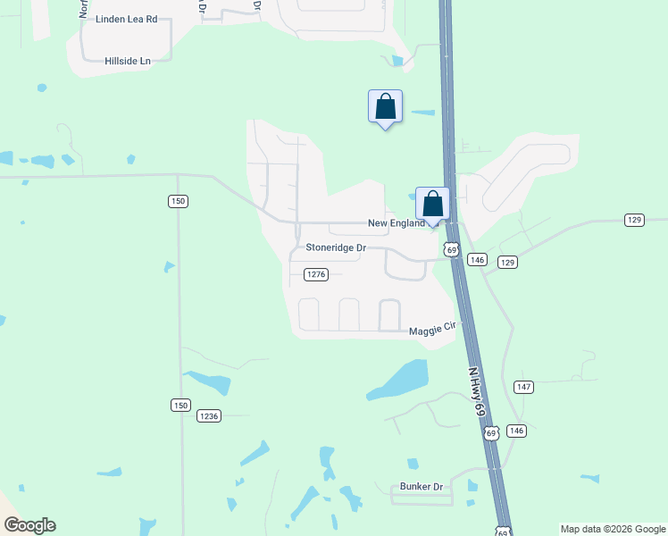 map of restaurants, bars, coffee shops, grocery stores, and more near 3568 Oak Hill Drive in Flint