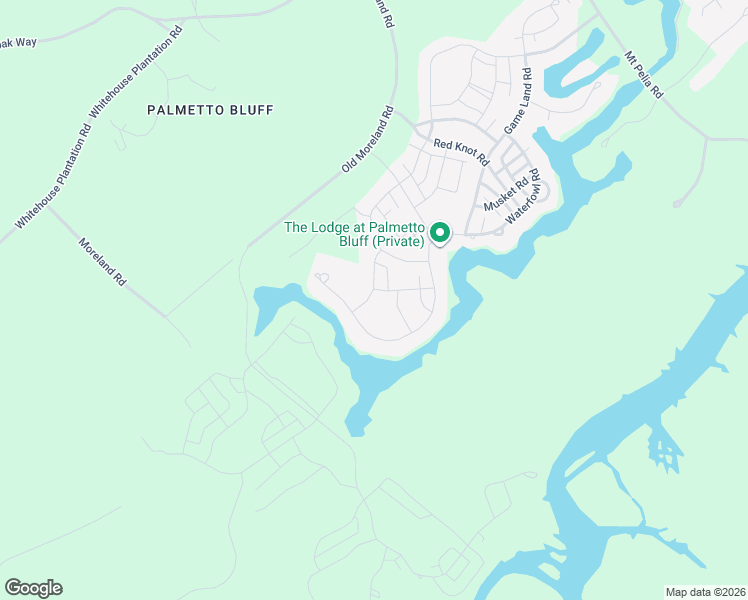 map of restaurants, bars, coffee shops, grocery stores, and more near 159 Squash Blossom Lane in Bluffton