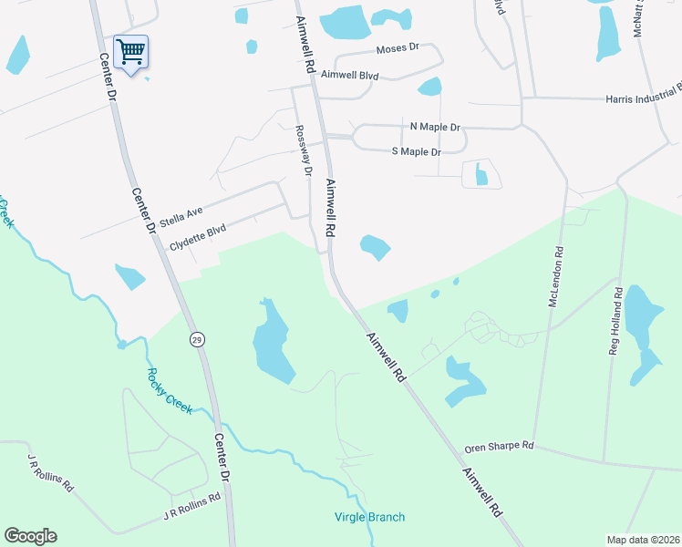 map of restaurants, bars, coffee shops, grocery stores, and more near 2206 Aimwell Road in Vidalia