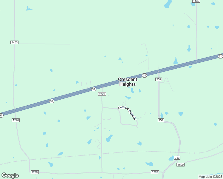 map of restaurants, bars, coffee shops, grocery stores, and more near 3180 Texas 31 in Malakoff