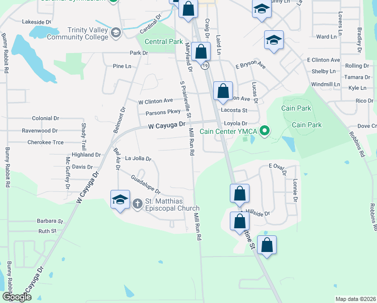 map of restaurants, bars, coffee shops, grocery stores, and more near 1008 Mill Run Road in Athens