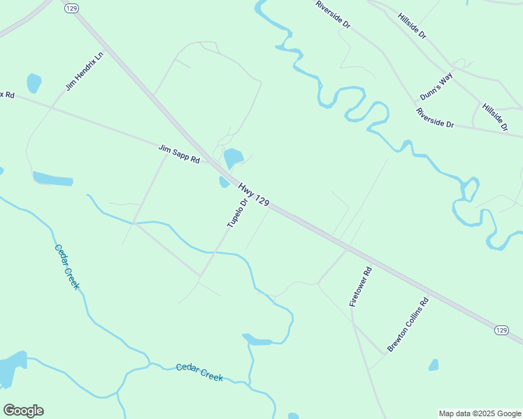 map of restaurants, bars, coffee shops, grocery stores, and more near 15683 Highway 129 in Claxton