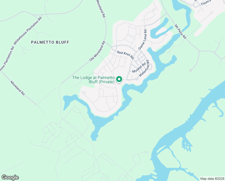 map of restaurants, bars, coffee shops, grocery stores, and more near 216 Waterfowl Road in Bluffton