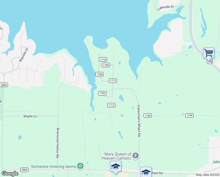 map of restaurants, bars, coffee shops, grocery stores, and more near 2996 County Road 1703 in Malakoff