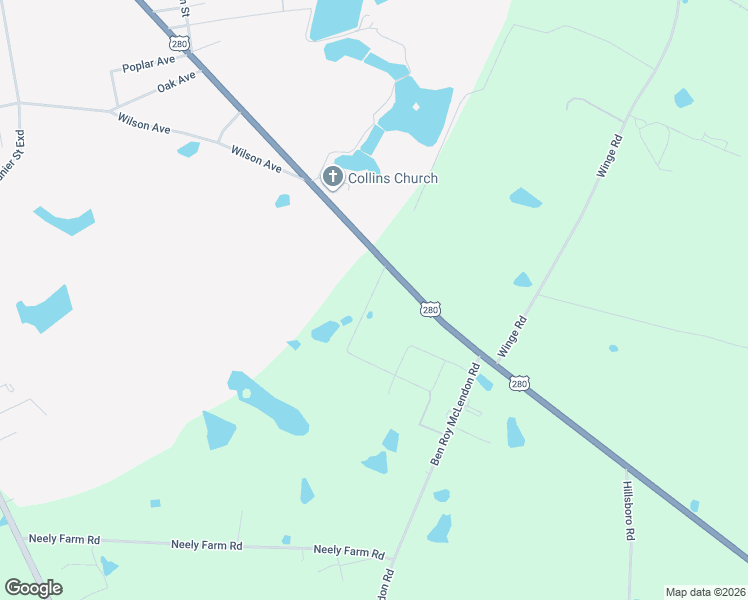 map of restaurants, bars, coffee shops, grocery stores, and more near 200 Otis Collins Road in Lyons