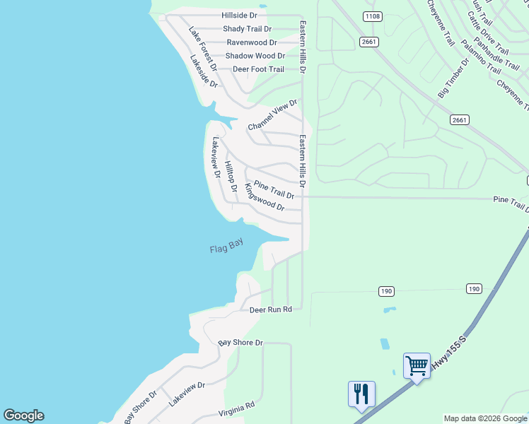 map of restaurants, bars, coffee shops, grocery stores, and more near 17341 Lakeview Drive in Flint