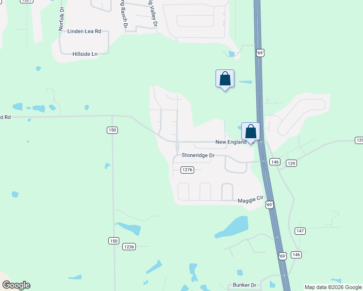 map of restaurants, bars, coffee shops, grocery stores, and more near 4775 County Road 149 in Flint