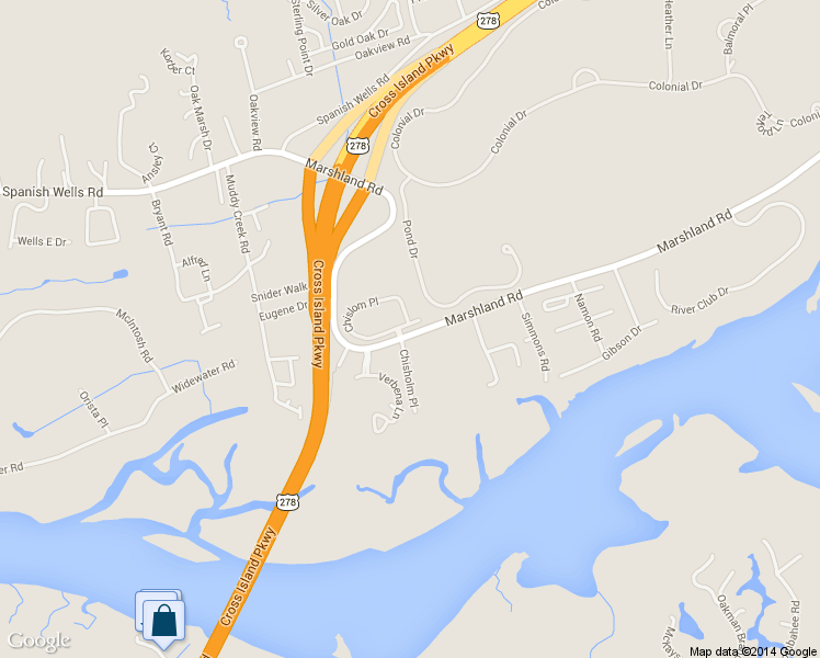 map of restaurants, bars, coffee shops, grocery stores, and more near 380 Marshland Road in Hilton Head Island