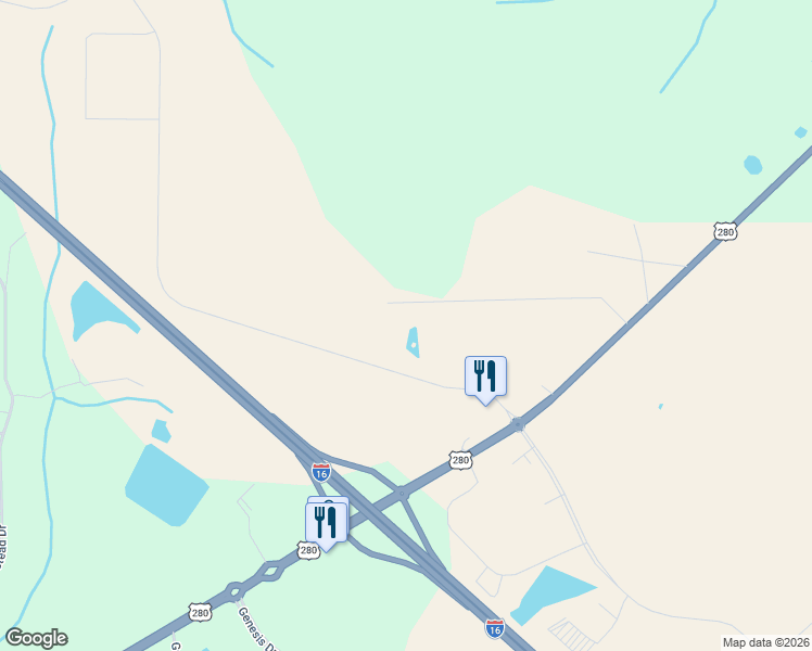 map of restaurants, bars, coffee shops, grocery stores, and more near 565 Deer Run Road in Ellabell