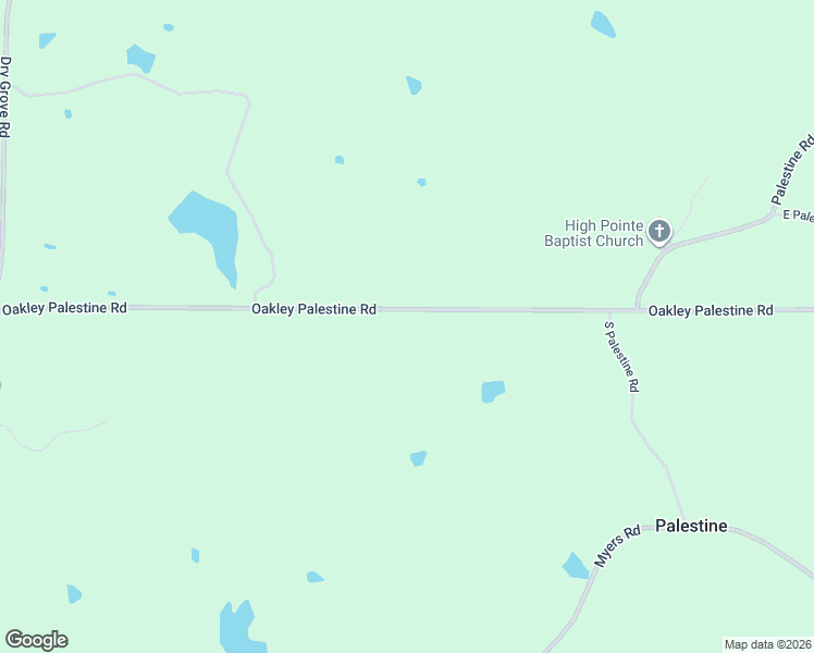 map of restaurants, bars, coffee shops, grocery stores, and more near 4175 Oakley Palestine Road in Raymond