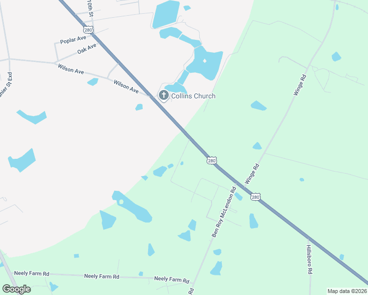 map of restaurants, bars, coffee shops, grocery stores, and more near 200 Otis Collins Road in Lyons
