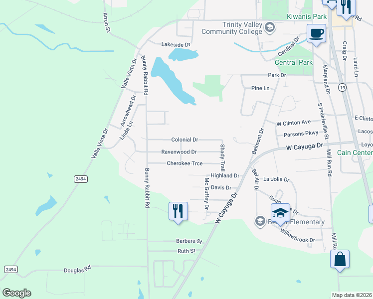 map of restaurants, bars, coffee shops, grocery stores, and more near 522 Richards Street in Athens