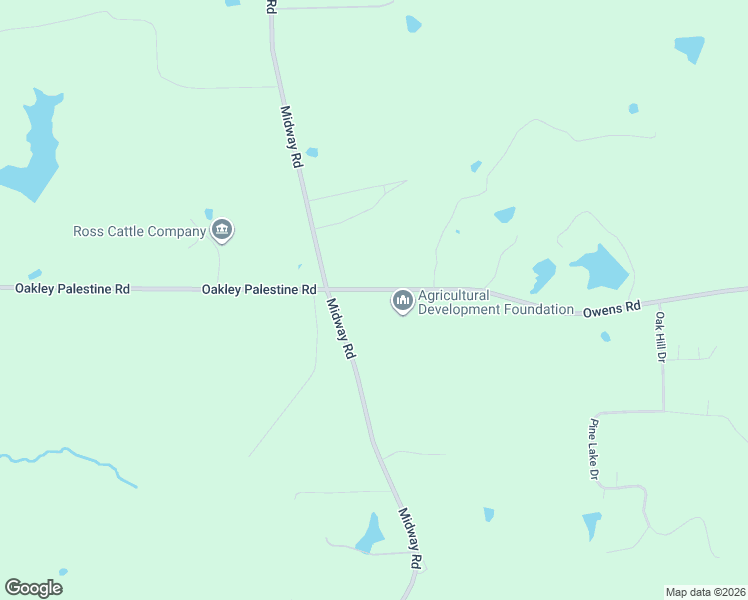 map of restaurants, bars, coffee shops, grocery stores, and more near 1123 Owens Road in Terry