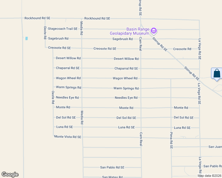 map of restaurants, bars, coffee shops, grocery stores, and more near Wagon Wheel Road in Deming