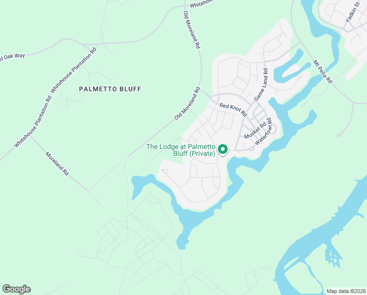 map of restaurants, bars, coffee shops, grocery stores, and more near 24 Remington Road in Bluffton