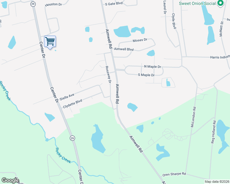 map of restaurants, bars, coffee shops, grocery stores, and more near 2110 Rossway Drive in Vidalia