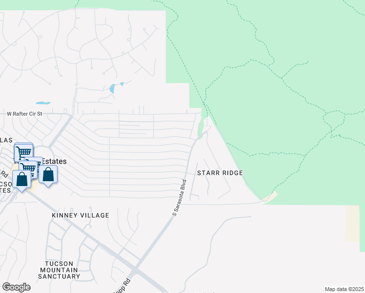 map of restaurants, bars, coffee shops, grocery stores, and more near 5312 West Circle Z Street in Tucson