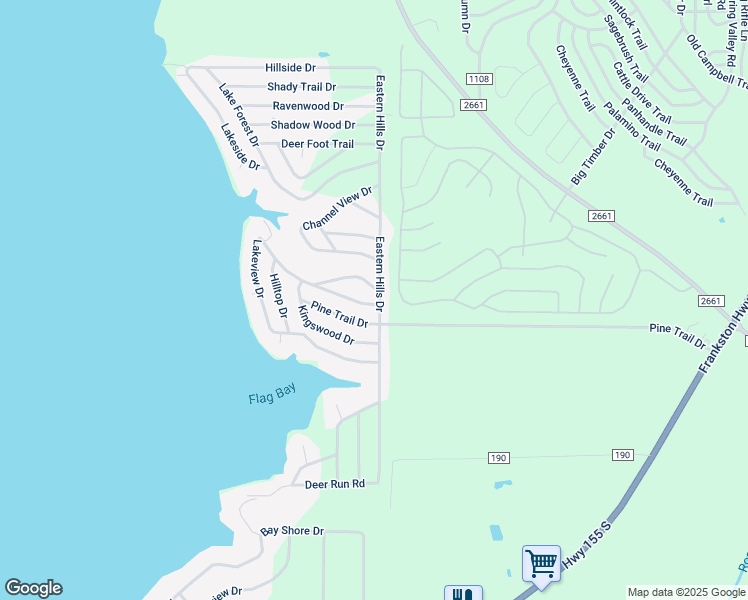 map of restaurants, bars, coffee shops, grocery stores, and more near 16868 Oak Trail Drive in Flint