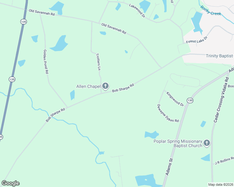 map of restaurants, bars, coffee shops, grocery stores, and more near 758 Bob Sharpe Road in Vidalia