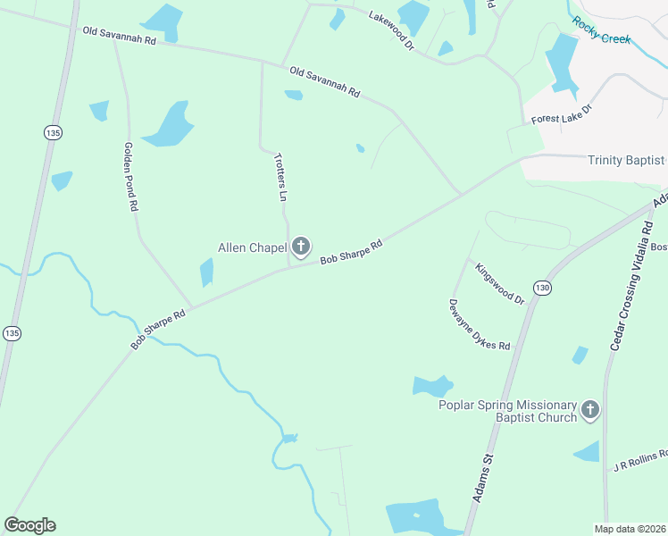 map of restaurants, bars, coffee shops, grocery stores, and more near 758 Bob Sharpe Road in Vidalia