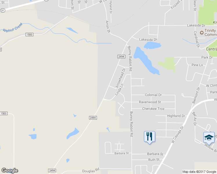 map of restaurants, bars, coffee shops, grocery stores, and more near 901 Valle Vista Drive in Athens