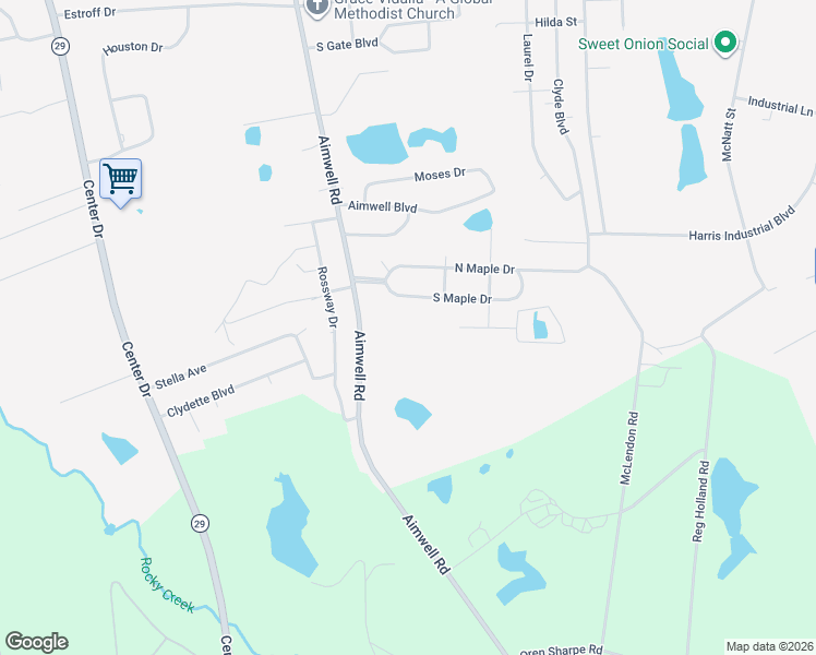 map of restaurants, bars, coffee shops, grocery stores, and more near 1800-1898 South Maple Drive in Vidalia