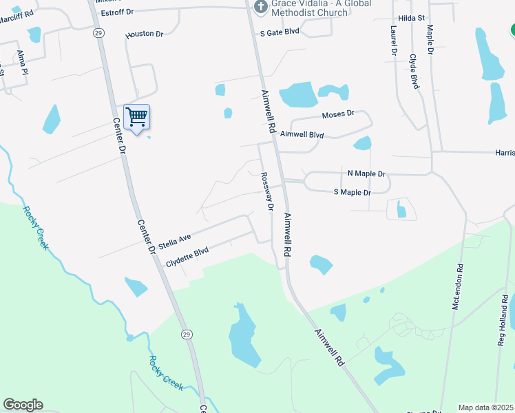 map of restaurants, bars, coffee shops, grocery stores, and more near 1601 Success Court in Vidalia