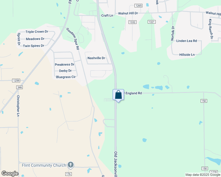 map of restaurants, bars, coffee shops, grocery stores, and more near 19948 FM 2493 in Flint