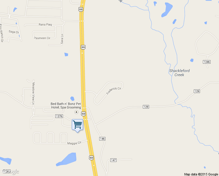 map of restaurants, bars, coffee shops, grocery stores, and more near 570 Frederick Circle in Flint