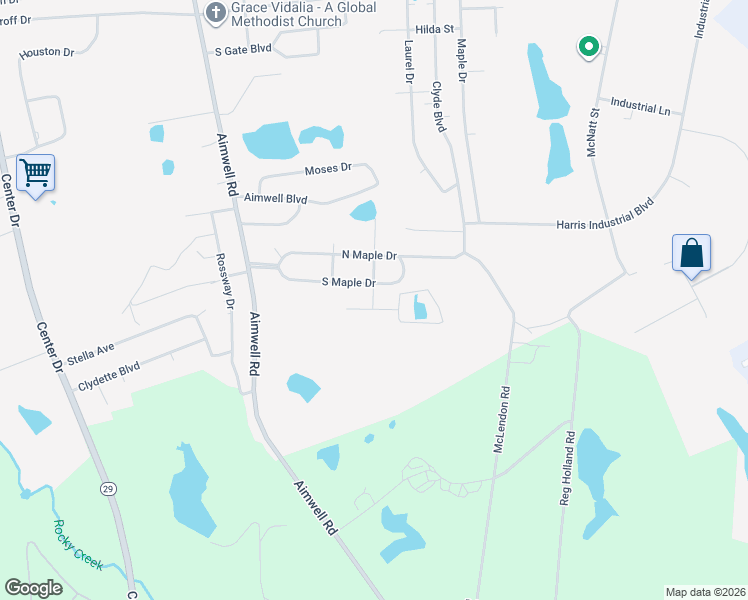 map of restaurants, bars, coffee shops, grocery stores, and more near 2000 Wendell Drive in Vidalia