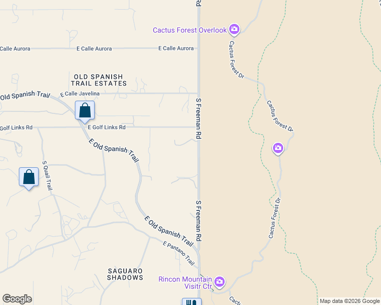 map of restaurants, bars, coffee shops, grocery stores, and more near 2810 South Freeman Road in Tucson