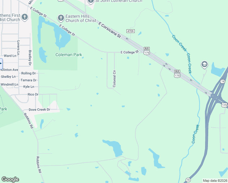 map of restaurants, bars, coffee shops, grocery stores, and more near 234 Colonial Circle in Athens